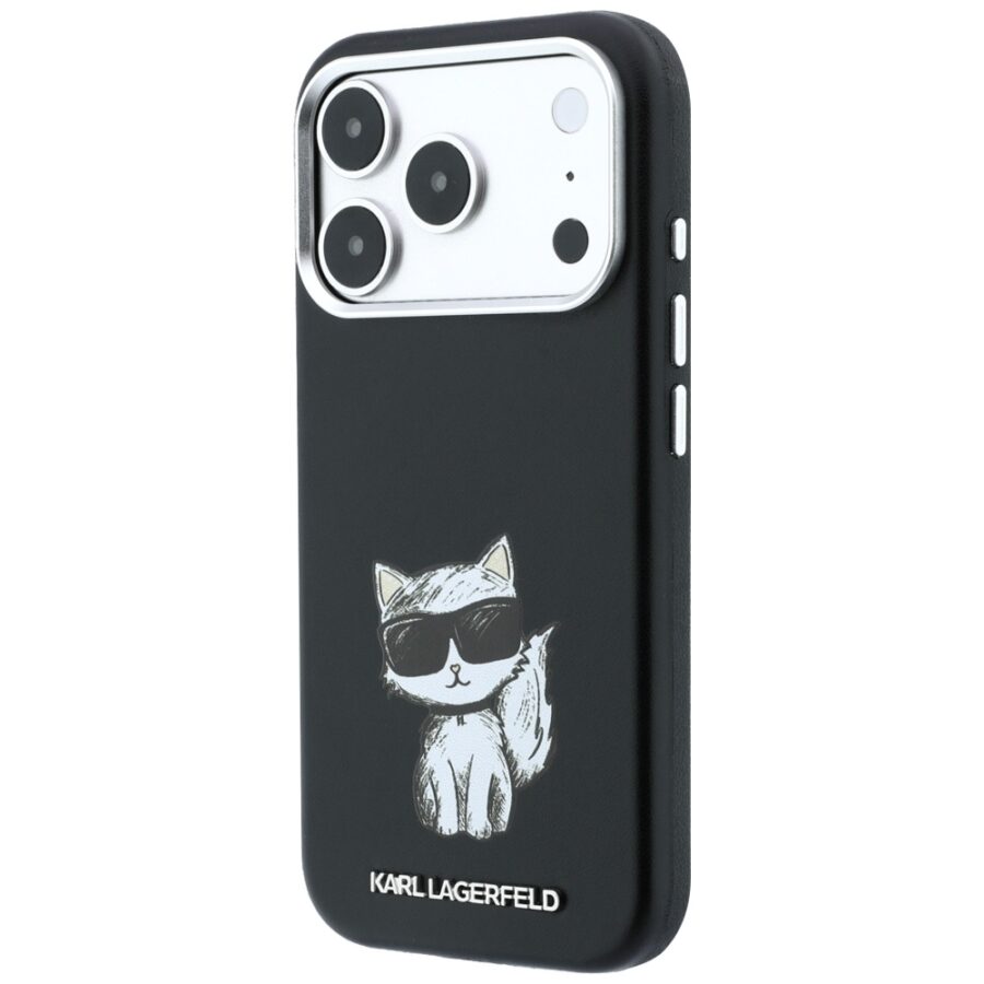 Etui Karl Lagerfeld Smooth Choupette Sketch MagSafe do iPhone 18 Pro Max / 17 Pro Max czarny