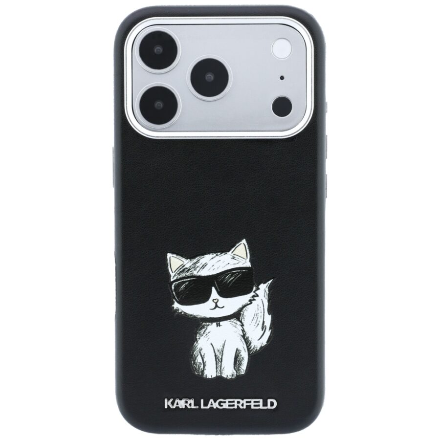 Etui Karl Lagerfeld Smooth Choupette Sketch MagSafe do iPhone 18 Pro Max / 17 Pro Max czarny