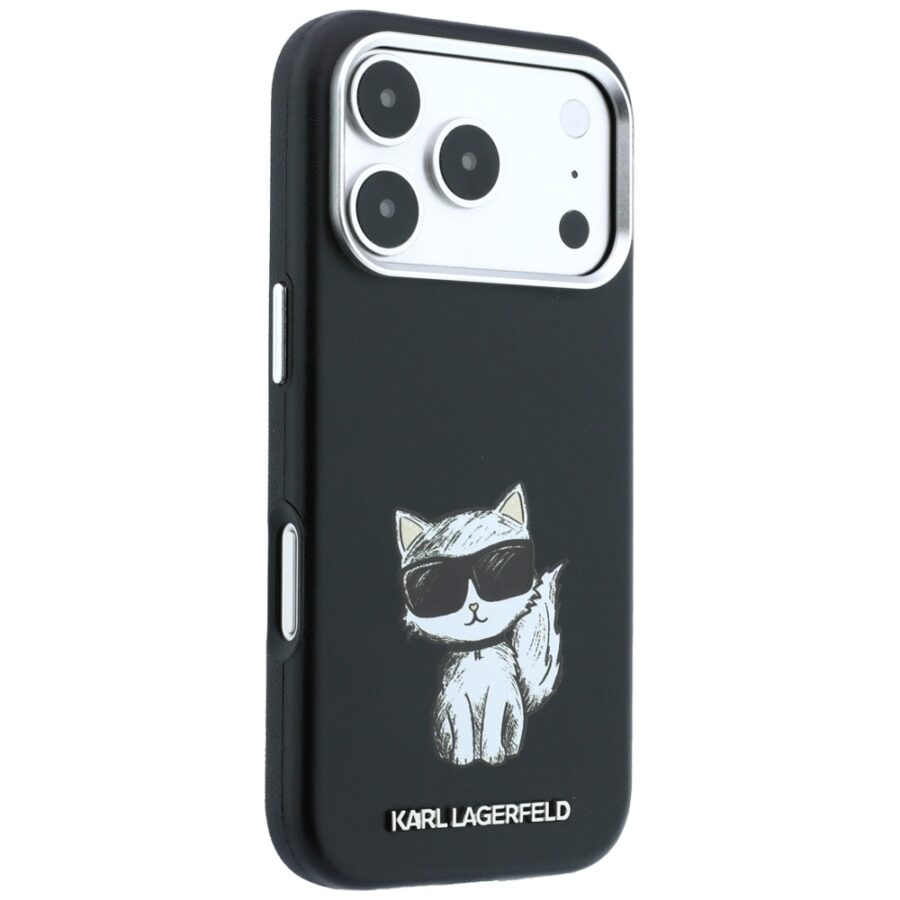 Etui Karl Lagerfeld Smooth Choupette Sketch MagSafe do iPhone 18 Pro Max / 17 Pro Max czarny