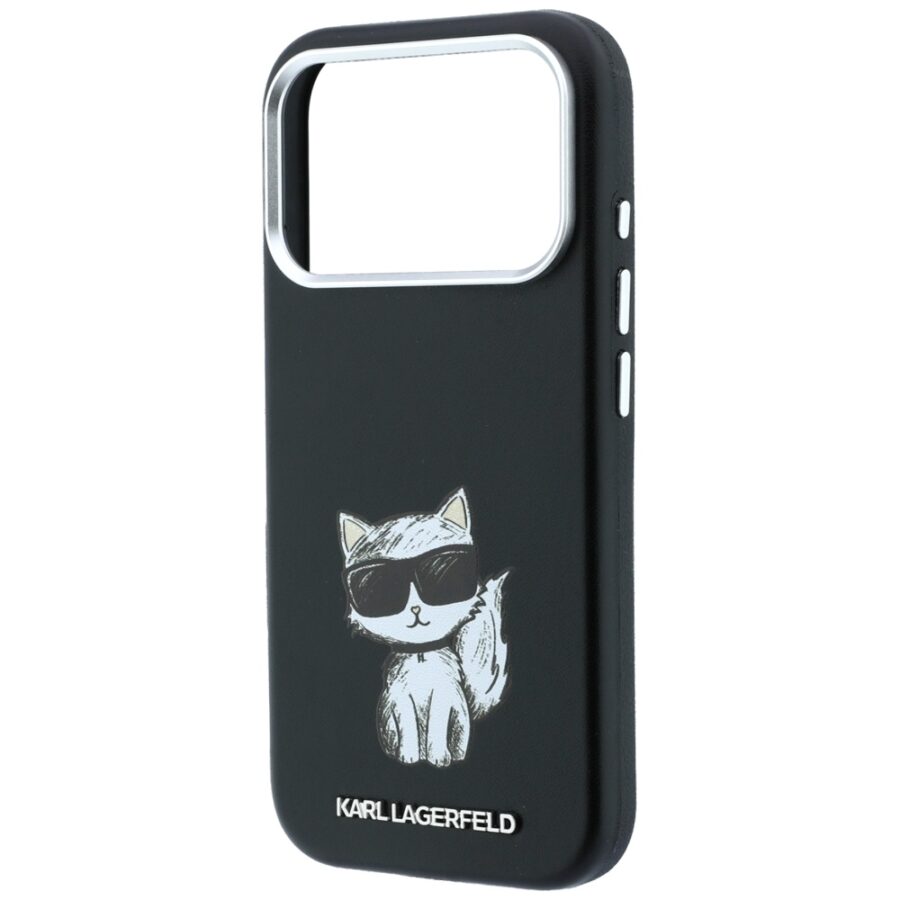 Etui Karl Lagerfeld Smooth Choupette Sketch MagSafe do iPhone 18 Pro Max / 17 Pro Max czarny