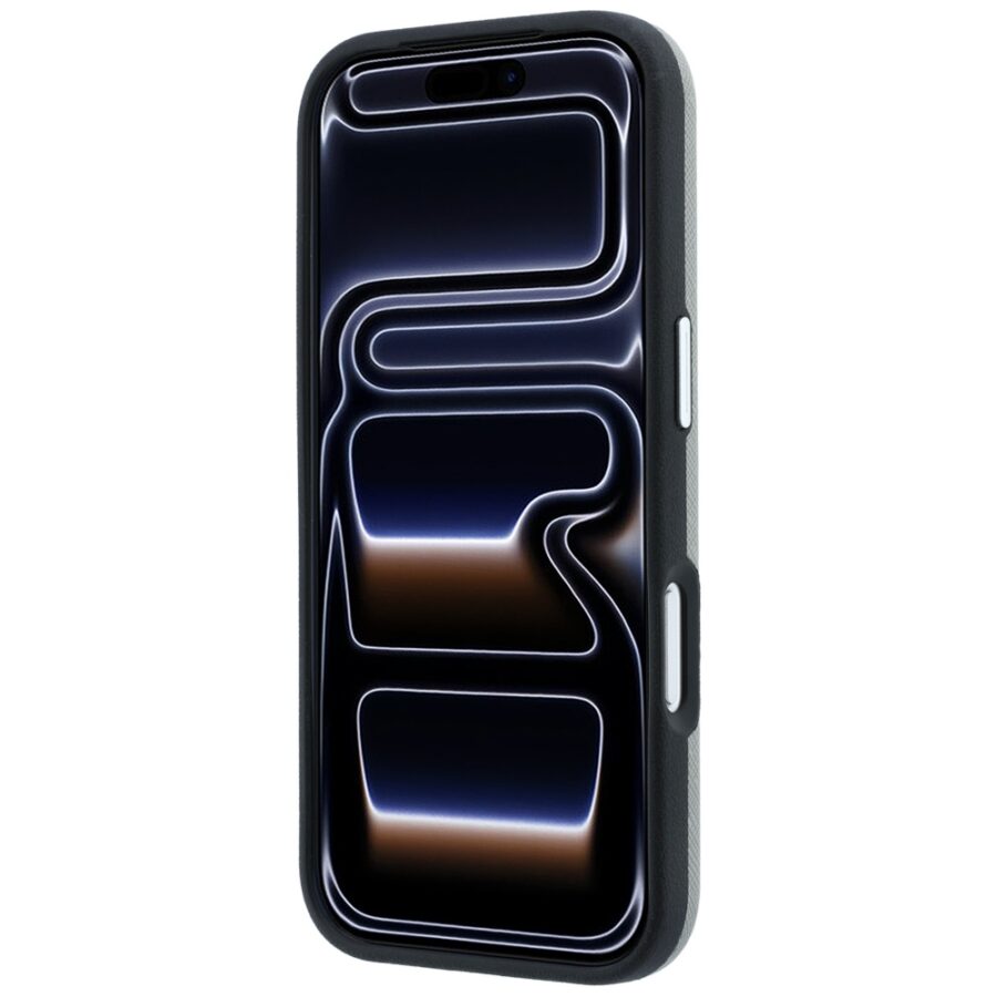 Etui Karl Lagerfeld Saffiano with Karl & Choupette Heads Pins & Logo do iPhone 18 Pro Max / 17 Pro Max szary