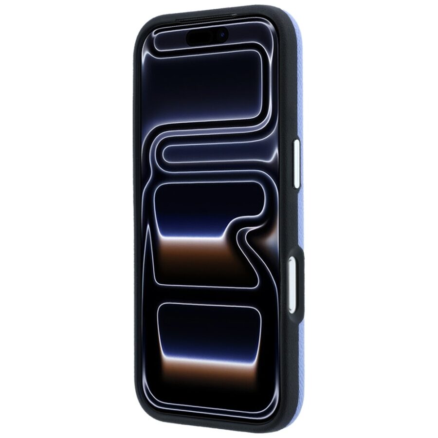 Etui Karl Lagerfeld Grained Karl Head Metal MagSafe do iPhone 18 Pro Max / 17 Pro Max jasnoniebieski
