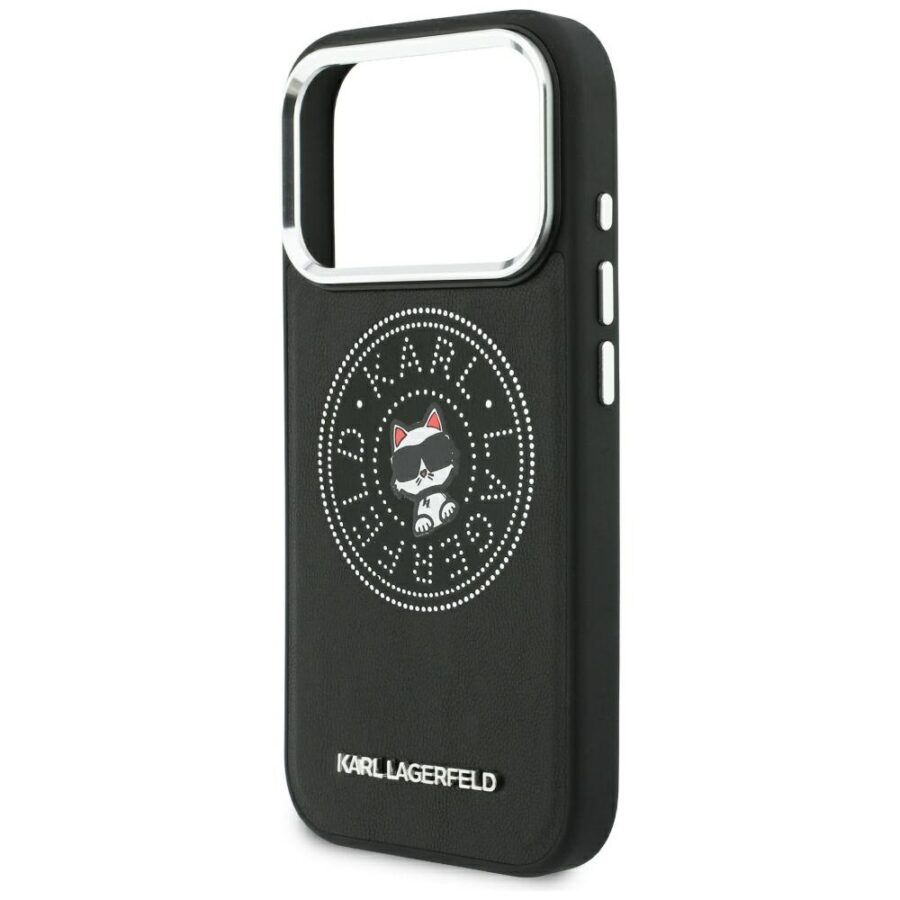 Etui Karl Lagerfeld Point & Choupette Sketch MagSafe do iPhone 18 Pro / 17 Pro czarny