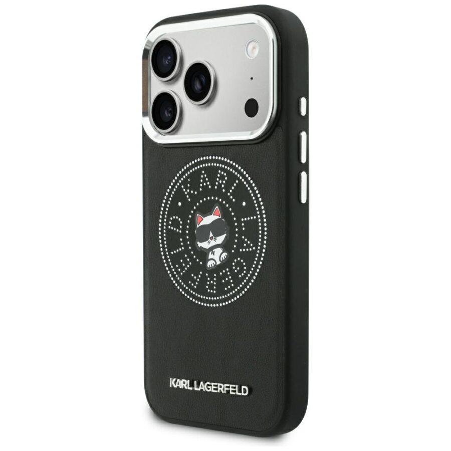 Etui Karl Lagerfeld Point & Choupette Sketch MagSafe do iPhone 18 Pro Max / 17 Pro Max czarny
