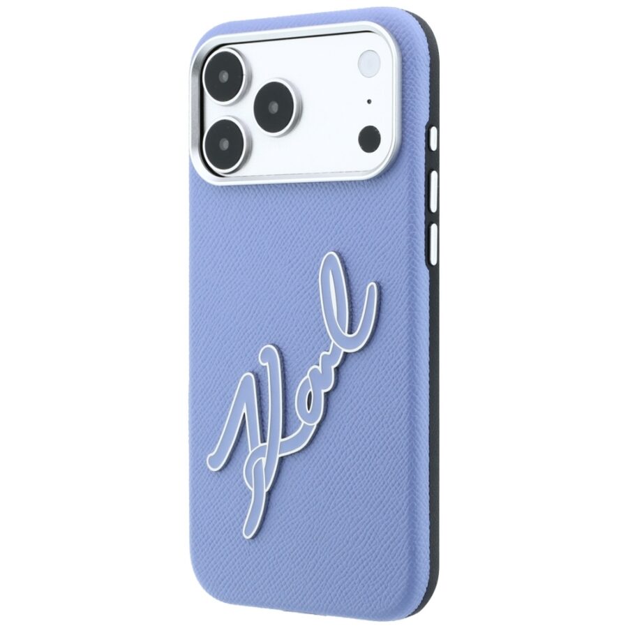 Etui Karl Lagerfeld Smooth Big Resin Signature Logo do iPhone 18 Pro Max / 17 Pro Max niebieski