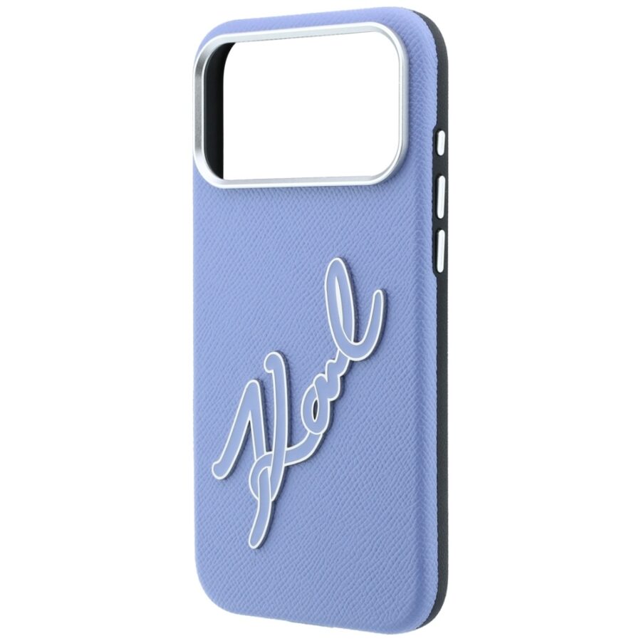 Etui Karl Lagerfeld Smooth Big Resin Signature Logo do iPhone 18 Pro Max / 17 Pro Max niebieski