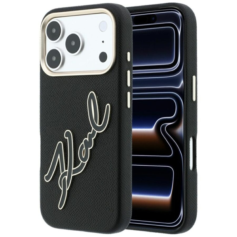 Etui Karl Lagerfeld Smooth Big Resin Signature Logo do iPhone 18 Pro / 17 Pro czarny
