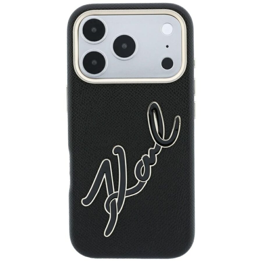 Etui Karl Lagerfeld Smooth Big Resin Signature Logo do iPhone 18 Pro / 17 Pro czarny