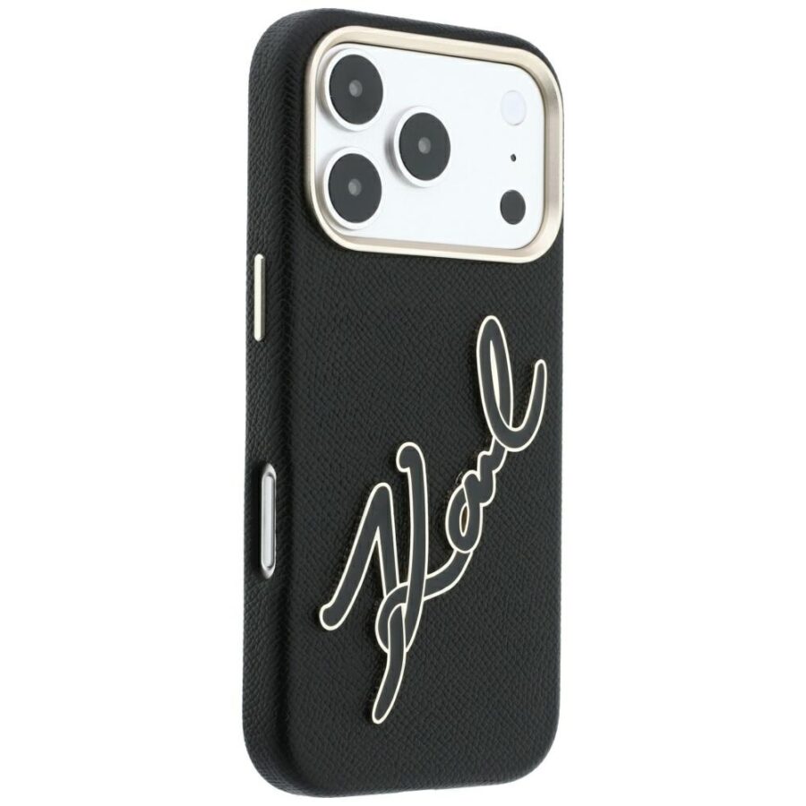 Etui Karl Lagerfeld Smooth Big Resin Signature Logo do iPhone 18 Pro / 17 Pro czarny