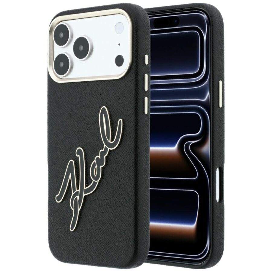 Etui Karl Lagerfeld Smooth Big Resin Signature Logo do iPhone 18 Pro Max / 17 Pro Max czarny