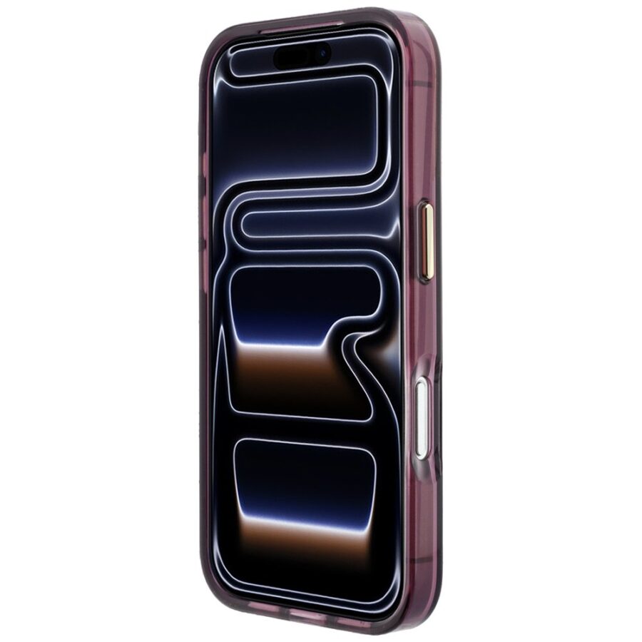 Etui Karl Lagerfeld Peekaboo Logo MagSafe do iPhone 18 Pro / 17 Pro burgundowy