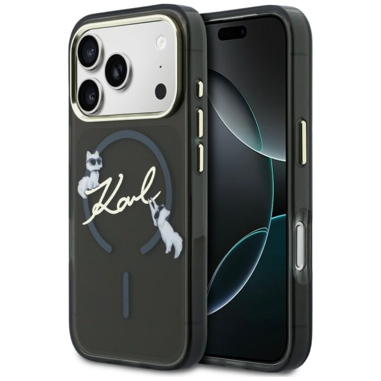 Etui Karl Lagerfeld Script Logo MagSafe do iPhone 18 Pro Max / 17 Pro Max czarny