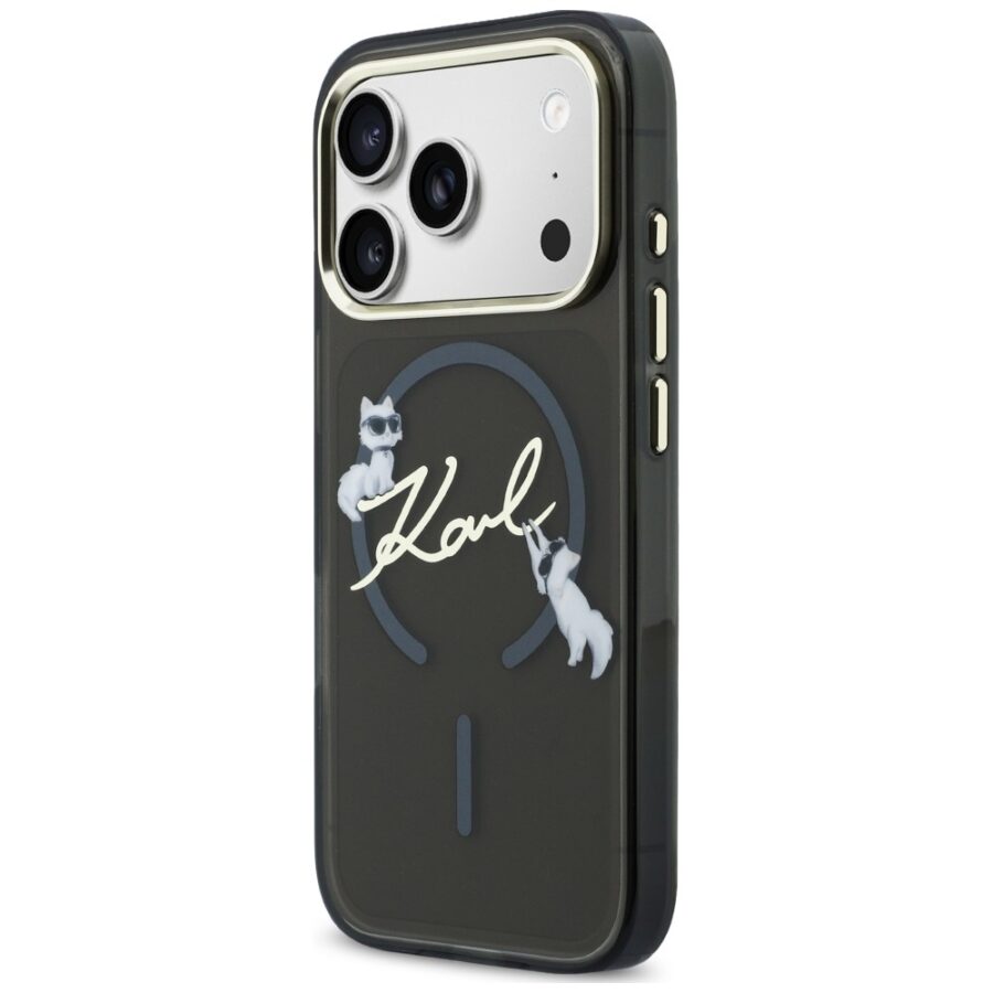 Etui Karl Lagerfeld Script Logo MagSafe do iPhone 18 Pro Max / 17 Pro Max czarny