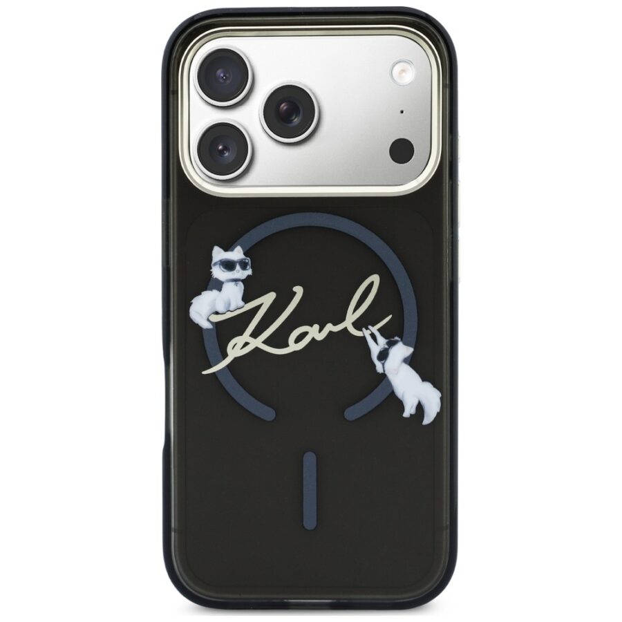 Etui Karl Lagerfeld Script Logo MagSafe do iPhone 18 Pro Max / 17 Pro Max czarny