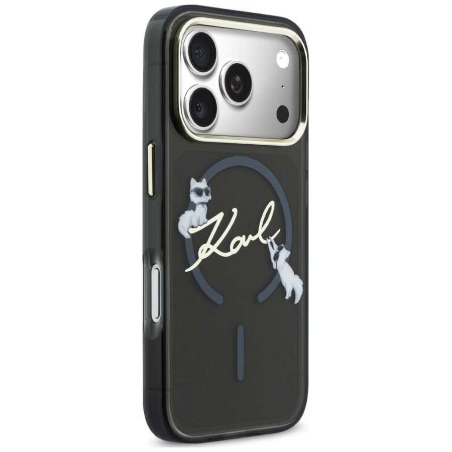 Etui Karl Lagerfeld Script Logo MagSafe do iPhone 18 Pro Max / 17 Pro Max czarny