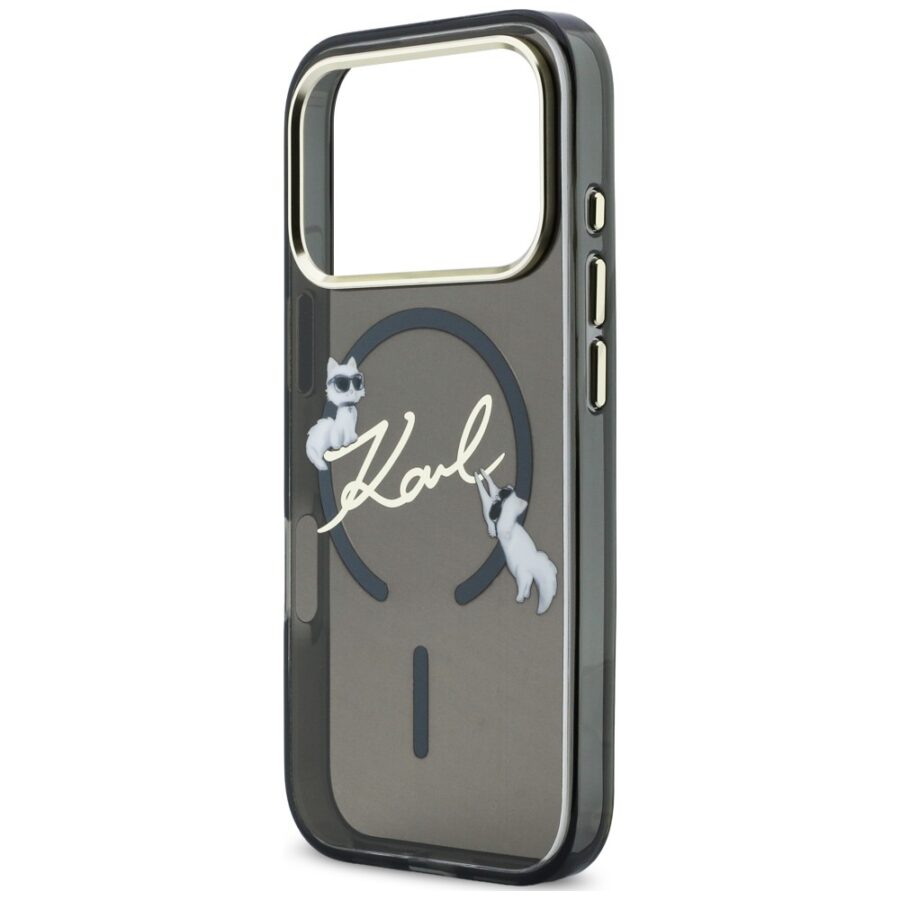 Etui Karl Lagerfeld Script Logo MagSafe do iPhone 18 Pro Max / 17 Pro Max czarny