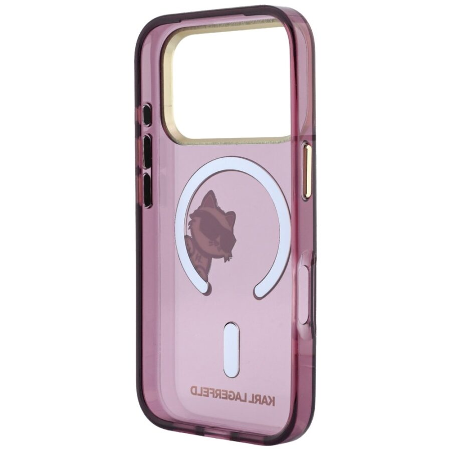 Etui Karl Lagerfeld Peekaboo Logo MagSafe do iPhone 18 Pro Max / 17 Pro Max burgundowy