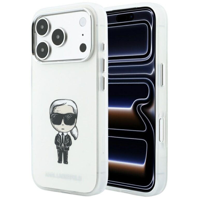 Etui Karl Lagerfeld IML Ikonik Sketch Print MagSafe do iPhone 18 Pro Max / 17 Pro Max beżowy