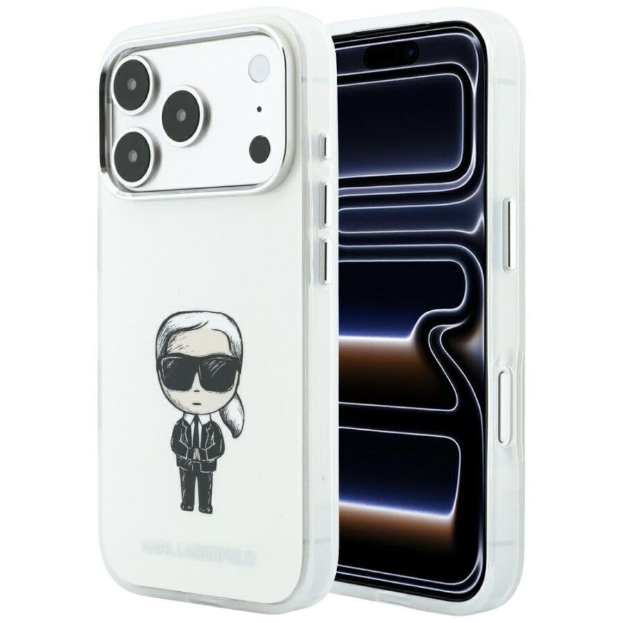Etui Karl Lagerfeld IML Ikonik Sketch Print MagSafe do iPhone 18 Pro Max / 17 Pro Max beżowy