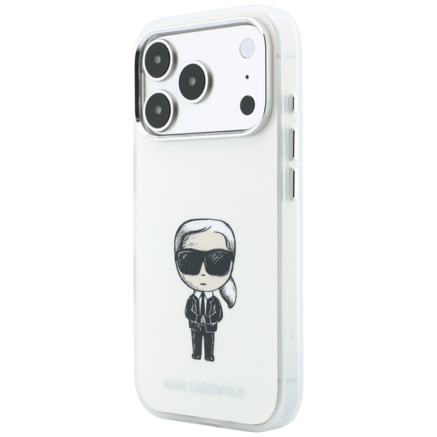 Etui Karl Lagerfeld IML Ikonik Sketch Print MagSafe do iPhone 18 Pro Max / 17 Pro Max beżowy