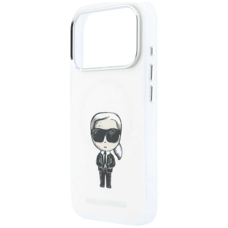 Etui Karl Lagerfeld IML Ikonik Sketch Print MagSafe do iPhone 18 Pro Max / 17 Pro Max beżowy