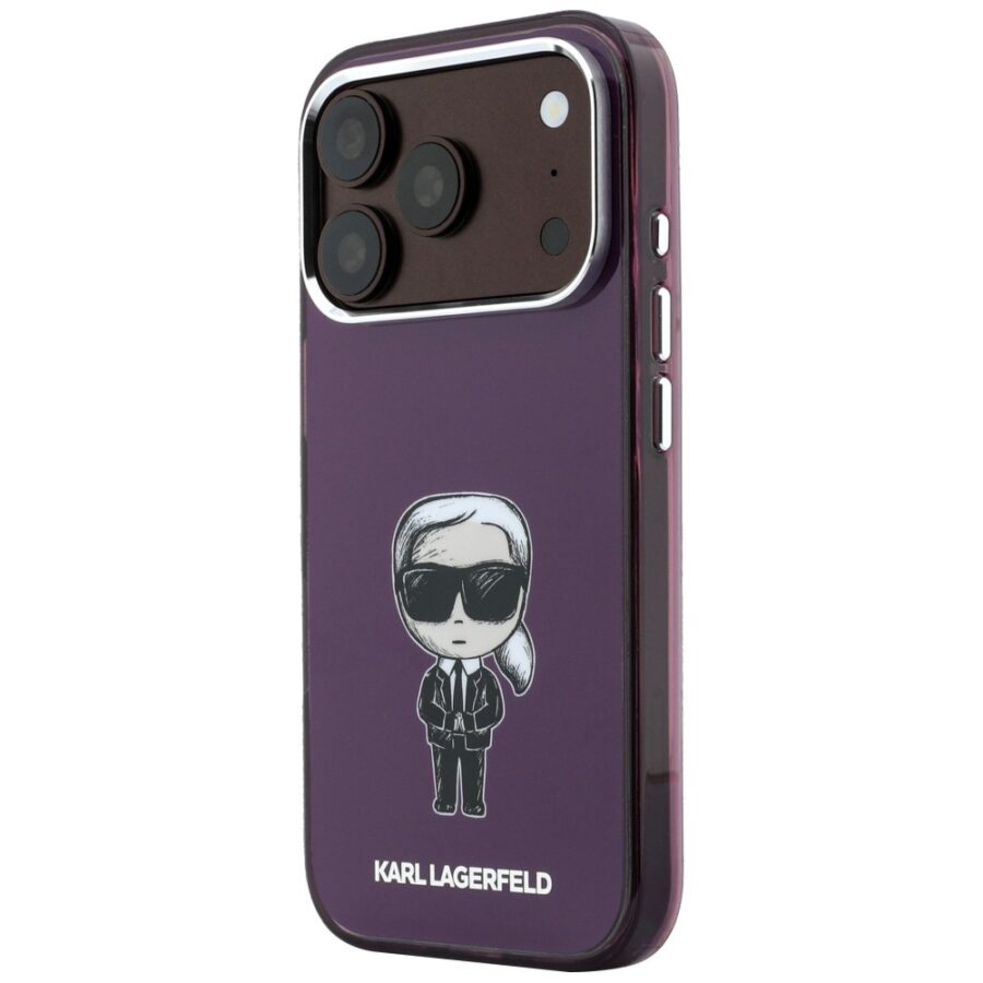 Etui Karl Lagerfeld IML Ikonik Sketch Print MagSafe do iPhone 18 Pro Max / 17 Pro Max burgundowy