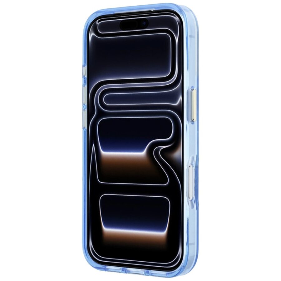 Etui Karl Lagerfeld Script Logo MagSafe do iPhone 18 Pro / 17 Pro jasno niebieski