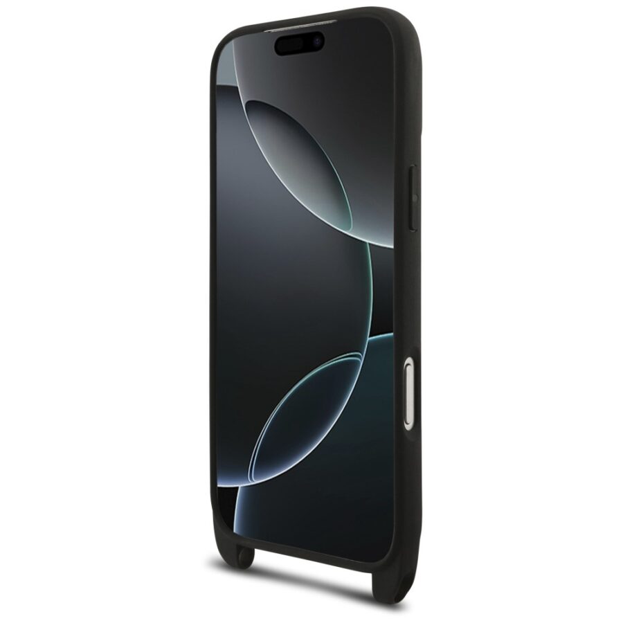 Etui Karl Lagerfeld Saffiano Karl&Choupette Metal Pin CBDY Strap do iPhone 18 Pro / 17 Pro czarny