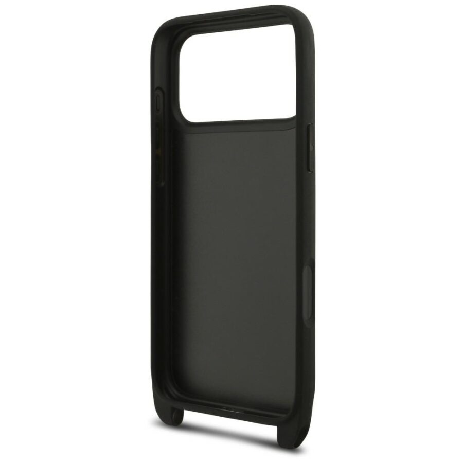 Etui Karl Lagerfeld Saffiano Karl&Choupette Metal Pin CBDY Strap do iPhone 18 Pro / 17 Pro czarny