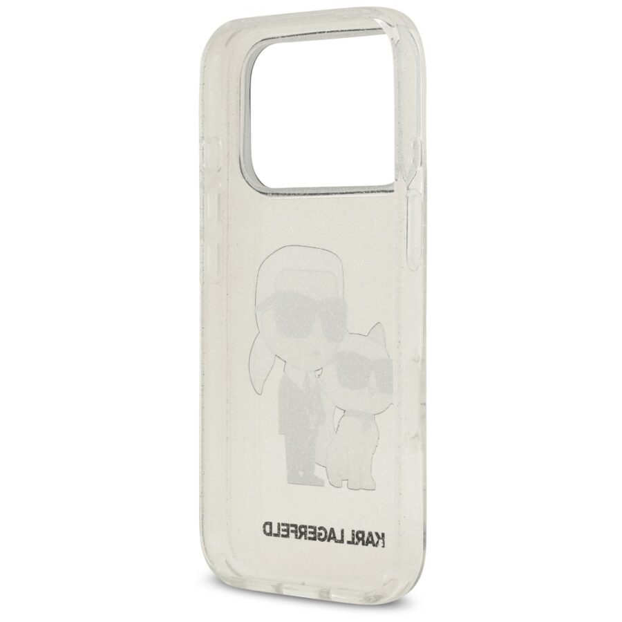 Etui Karl Lagerfeld IML NFT Glitter Karl&Choupette do iPhone 18 Pro Max / 17 Pro Max przezroczysty