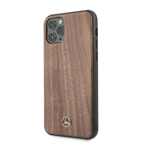 Mercedes MEHCN58VWOLB iPhone 11 Prohard case brązowy/brown Wood Line Walnut