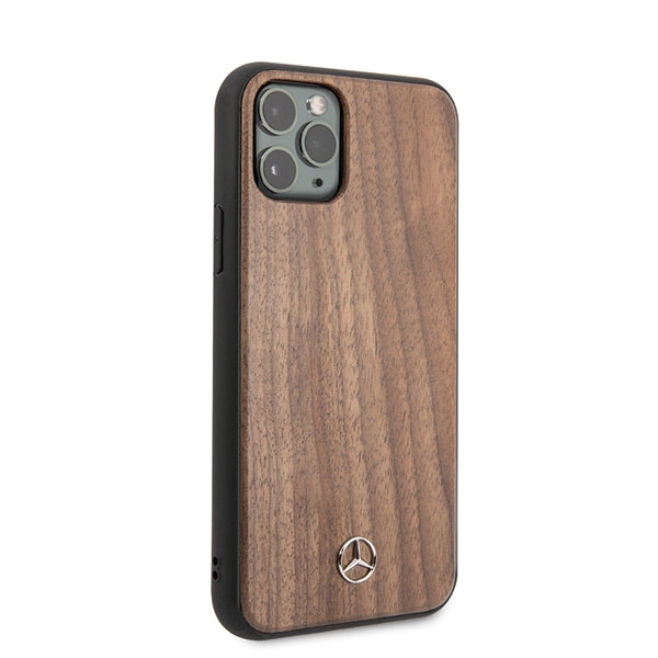 Mercedes MEHCN58VWOLB iPhone 11 Prohard case brązowy/brown Wood Line Walnut
