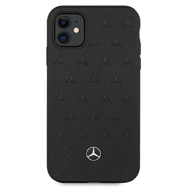 Mercedes MEHCN61PSQBK iPhone 11 6,1"/ Xr czarny/black hardcase Leather Stars Pattern