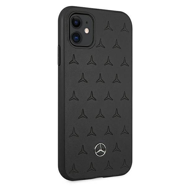 Mercedes MEHCN61PSQBK iPhone 11 6,1"/ Xr czarny/black hardcase Leather Stars Pattern