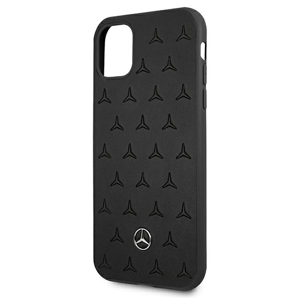Mercedes MEHCN61PSQBK iPhone 11 6,1"/ Xr czarny/black hardcase Leather Stars Pattern
