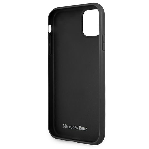 Mercedes MEHCN61PSQBK iPhone 11 6,1"/ Xr czarny/black hardcase Leather Stars Pattern