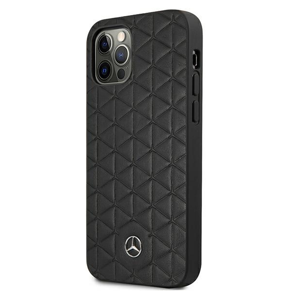 Mercedes MEHCP12LSPSBK iPhone 12 Pro Max6,7" czarny/black hardcase Leather Quilted Embossed