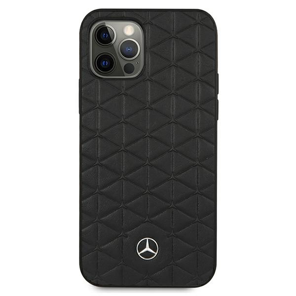Mercedes MEHCP12LSPSBK iPhone 12 Pro Max6,7" czarny/black hardcase Leather Quilted Embossed