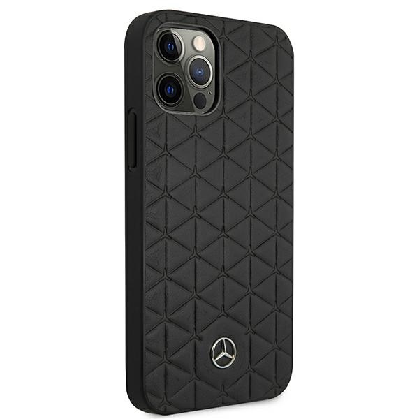 Mercedes MEHCP12LSPSBK iPhone 12 Pro Max6,7" czarny/black hardcase Leather Quilted Embossed