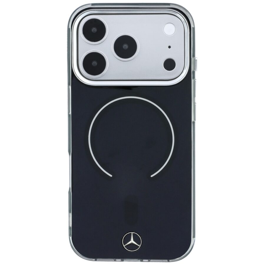 Etui Mercedes Double Layer Iconic Logo MagSafe do iPhone 18 Pro Max / 17 Pro Max czarny