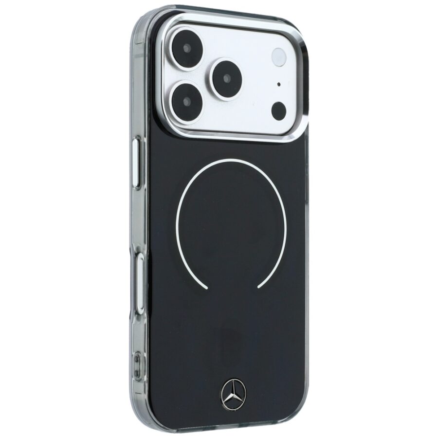 Etui Mercedes Double Layer Iconic Logo MagSafe do iPhone 18 Pro Max / 17 Pro Max czarny