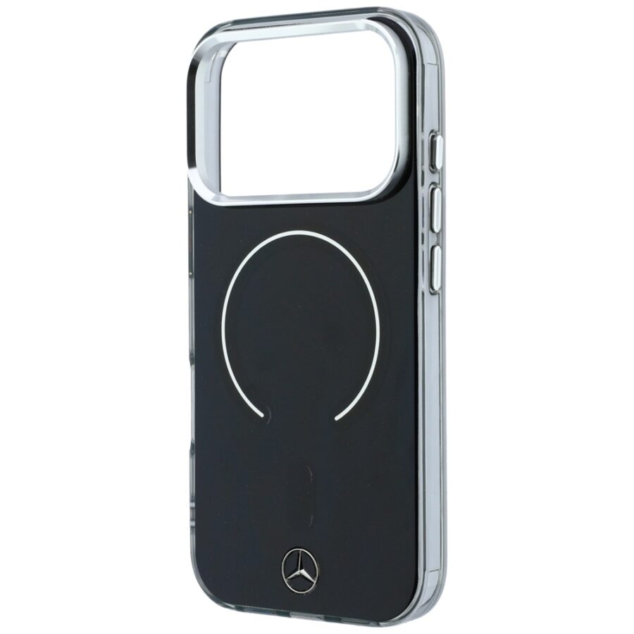 Etui Mercedes Double Layer Iconic Logo MagSafe do iPhone 18 Pro Max / 17 Pro Max czarny
