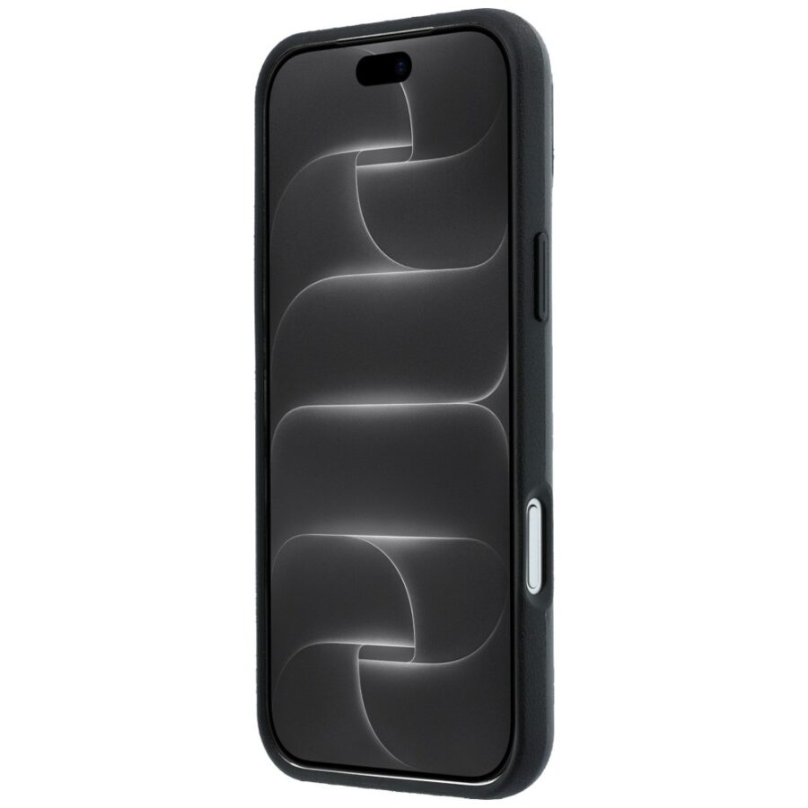 Etui Mercedes Leather Semi Wrap with Iconic Line MagSafe do iPphone 18 Pro Max / 17 Pro Max antracytowy