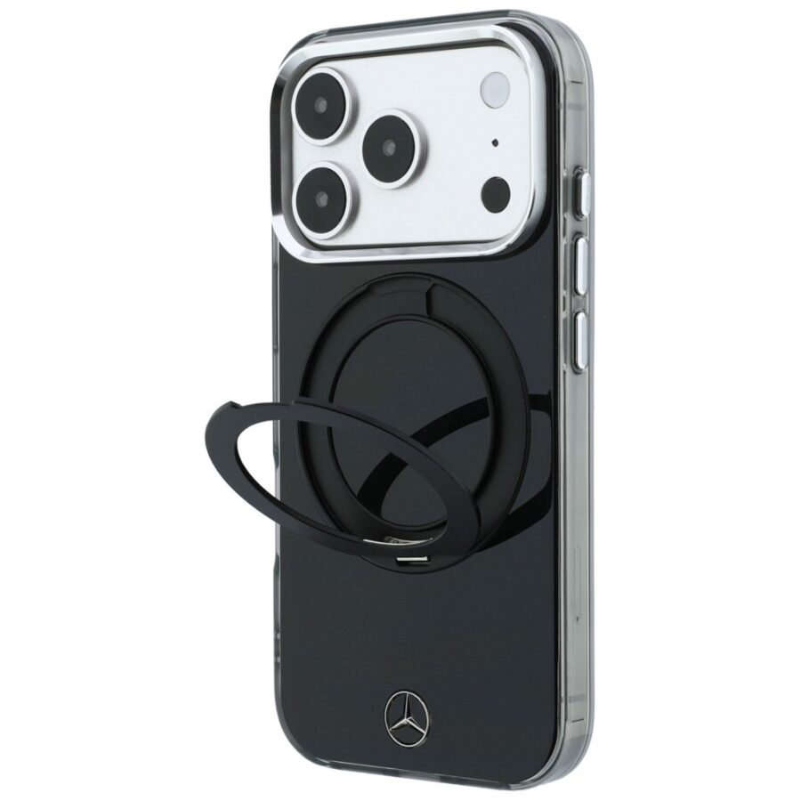 Etui Mercedes Ring Stand Iconic Logo MagSafe do iPhone 18 Pro Max / 17 Pro Max czarny