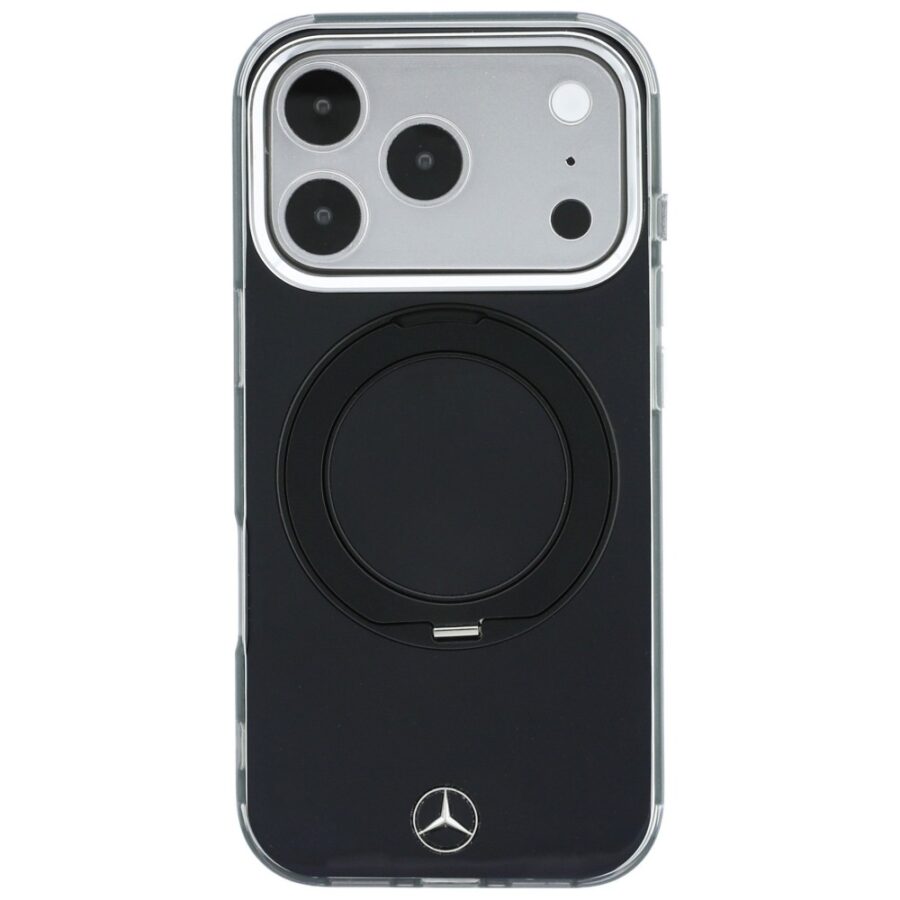 Etui Mercedes Ring Stand Iconic Logo MagSafe do iPhone 18 Pro Max / 17 Pro Max czarny