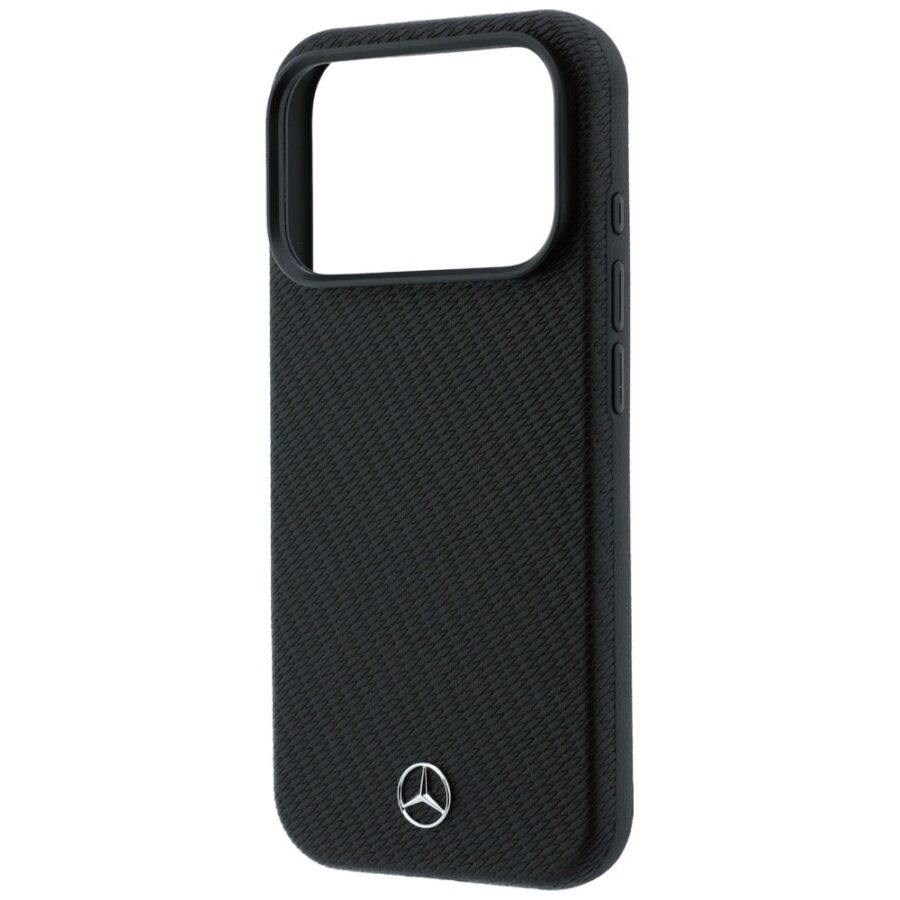 Zestaw etui + portfel Mercedes Grill Pattern Leather MagSafe do iPhone 18 Pro / 17 Pro czarny