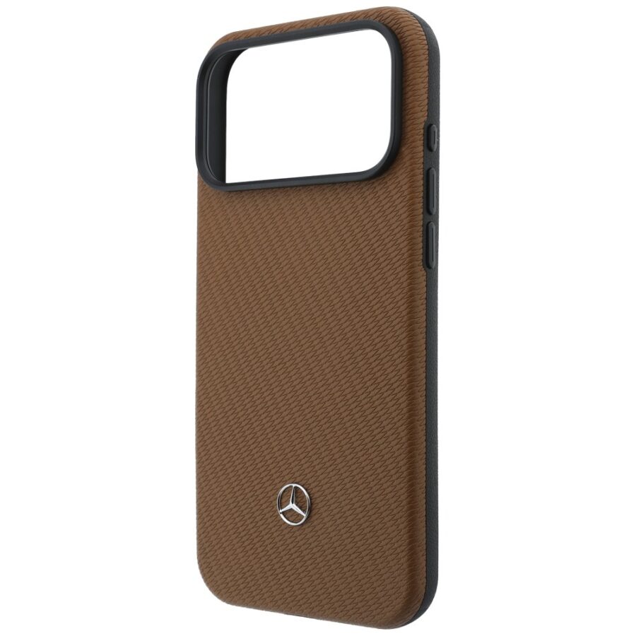 Zestaw etui + portfel Mercedes Grill     Pattern Leather MagSafe do iPhone 18 Pro Max / 17 Pro Max camel