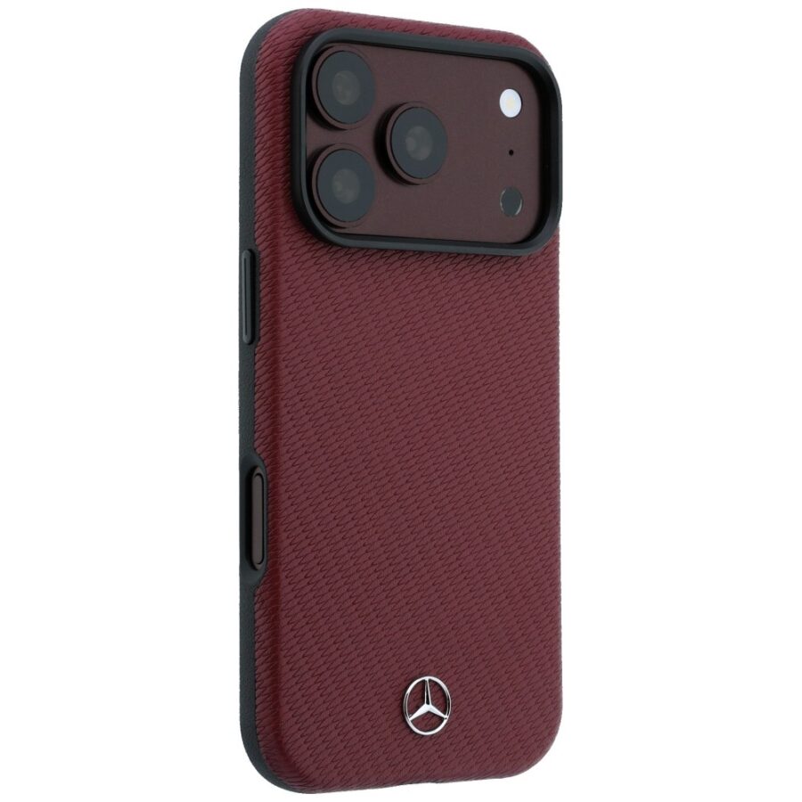 Etui Mercedes Case Grill Pattern and     Card Wallet Leather MagSafe do iPhone 18 Pro Max / 17 Pro Max czarny