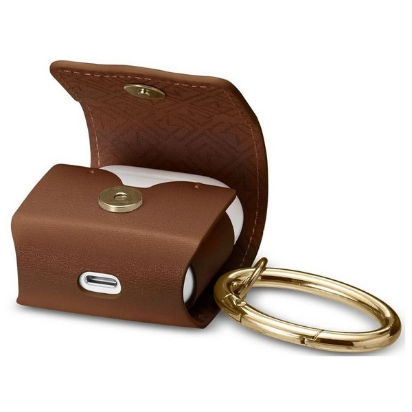 Spigen La Manon AirPods 1/2 Case PULeather brązowy/brown 074CS26378