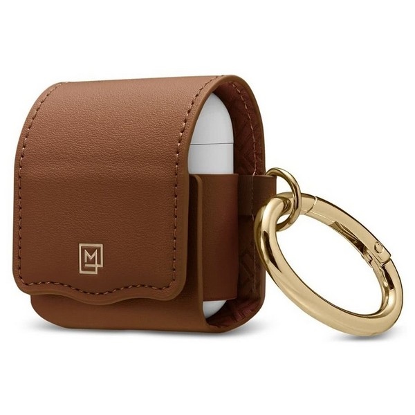 Spigen La Manon AirPods 1/2 Case PULeather brązowy/brown 074CS26378